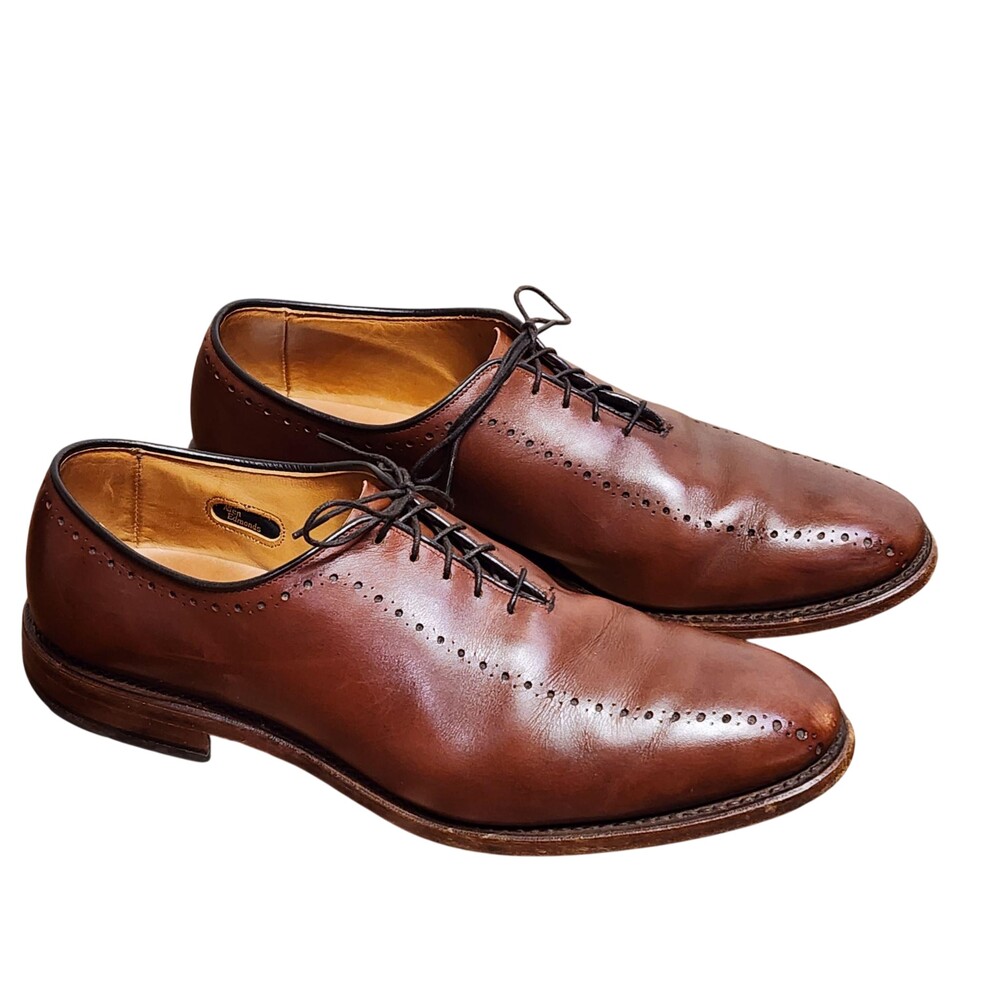 Allen Edmonds Hastings Dress Shoes Mens Size 9.5 D Brown Leather Oxford USA